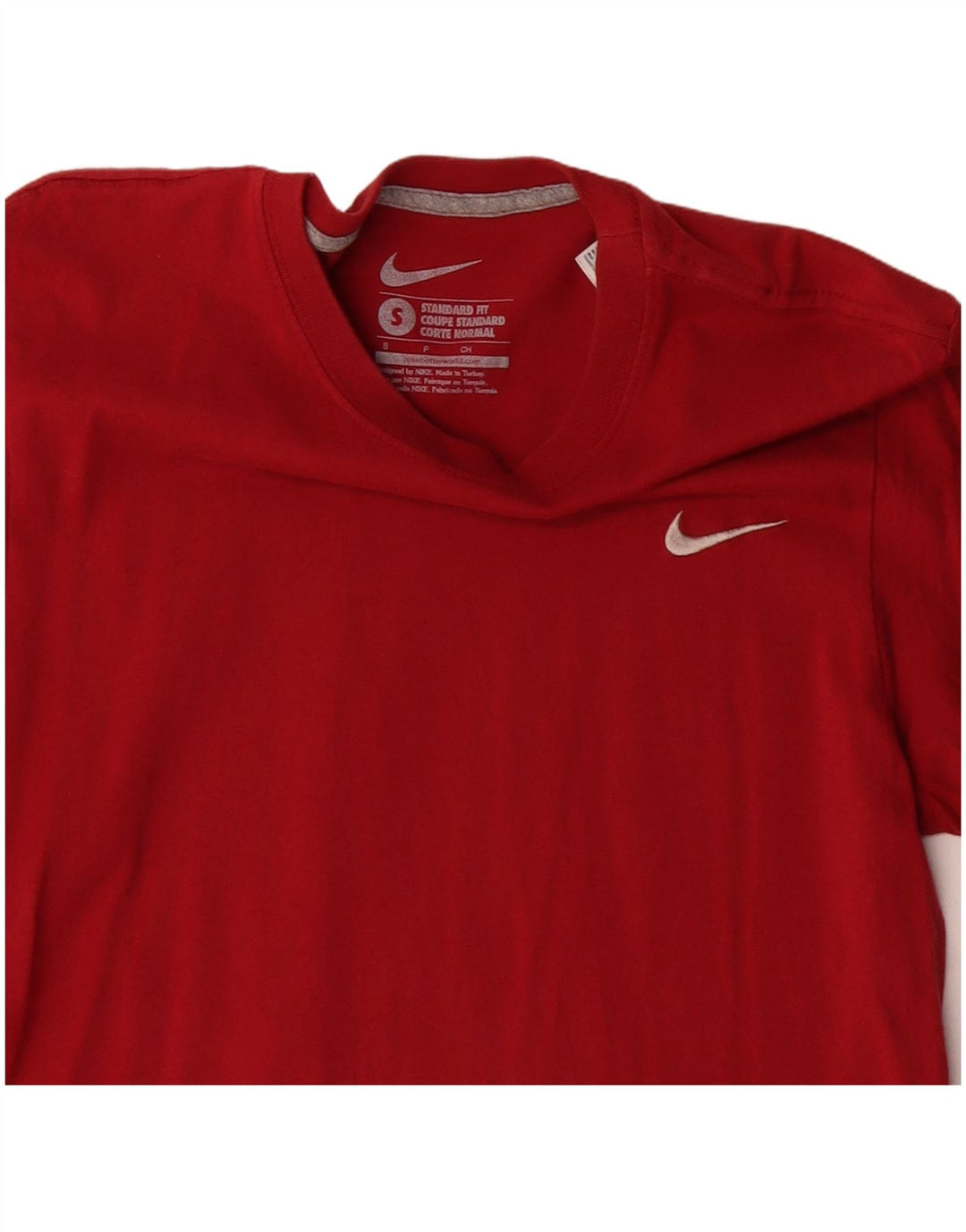 Мужская футболка NIKE Coupe Standard Standard Fit, маленький красный хлопковый топ