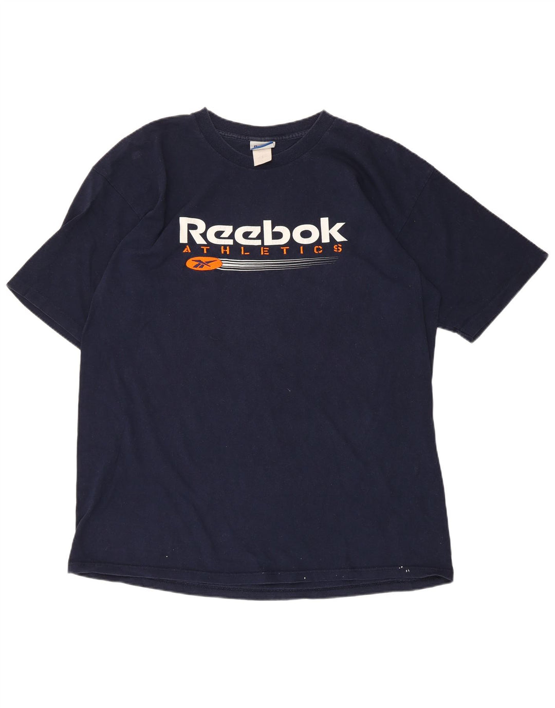 Мужская футболка с рисунком Reebok, большая, темно-синяя