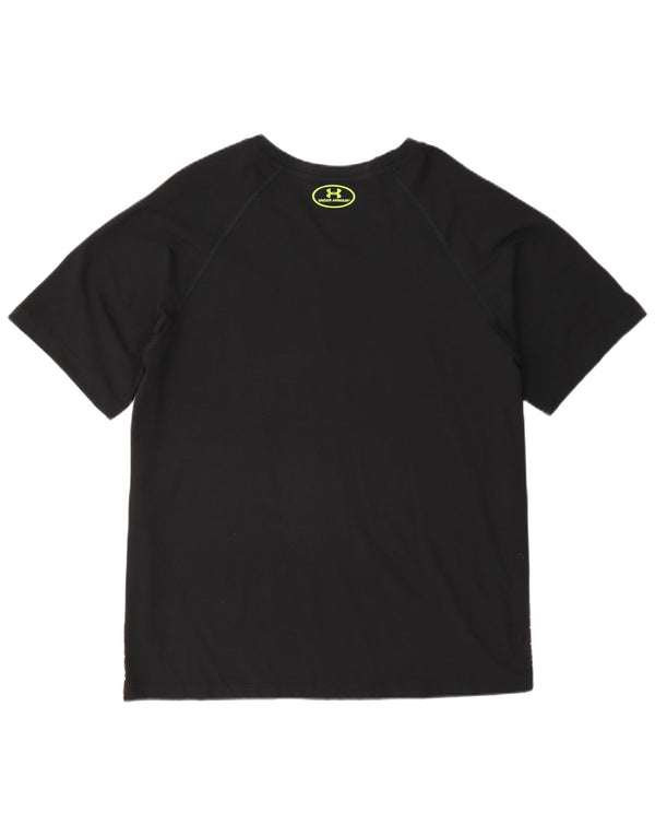 Мужская футболка Under Armour Heat Gear, топ 2XL, черная в крапинку