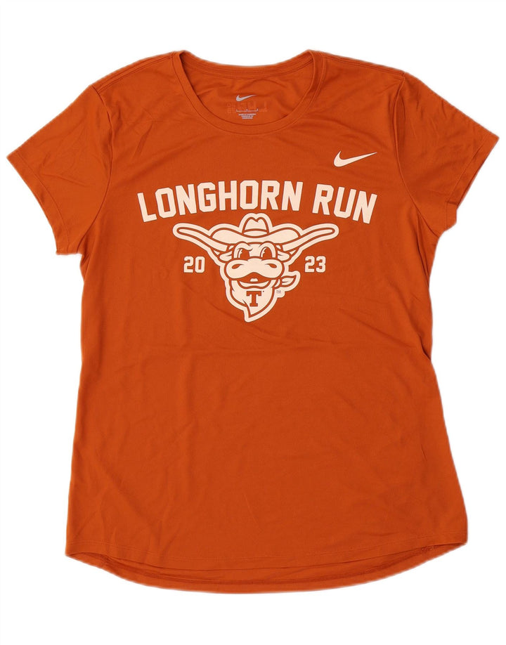 Женская футболка с рисунком NIKE Top UK 14, большой оранжевый полиэстер