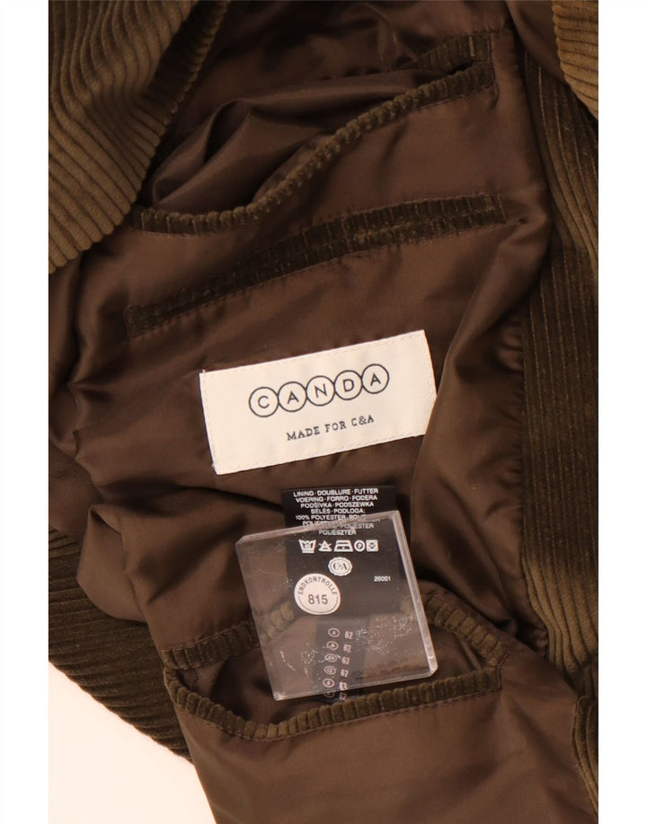 Мужской вельветовый пиджак Canda с 3 пуговицами, Великобритания 58, 4XL, зеленый хлопок