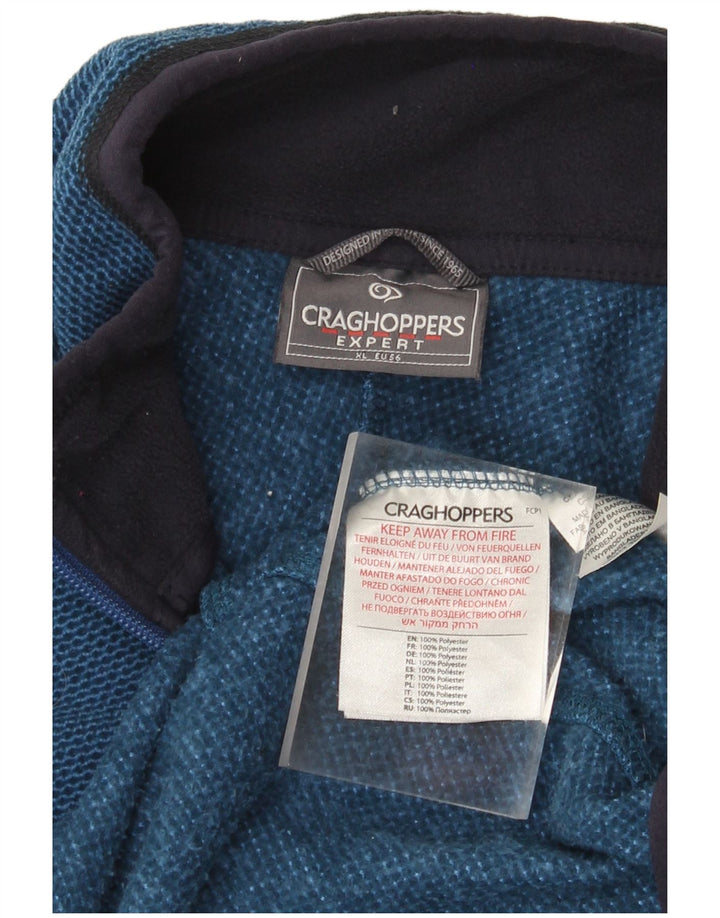 CRAGHOPPERS Мужской флисовый джемпер с воротником на молнии XL, синий полиэстер