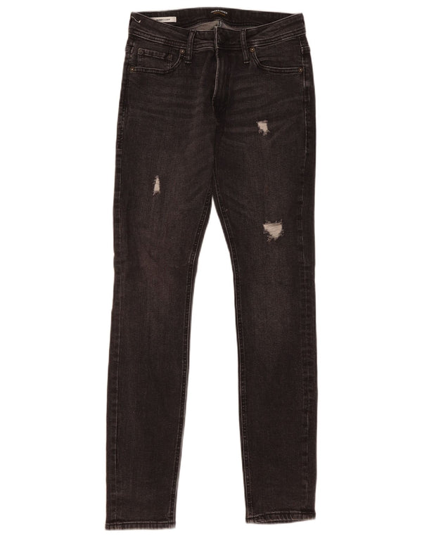 Мужские потертые джинсы скинни Jack & Jones Liam W29 L32, серый хлопок