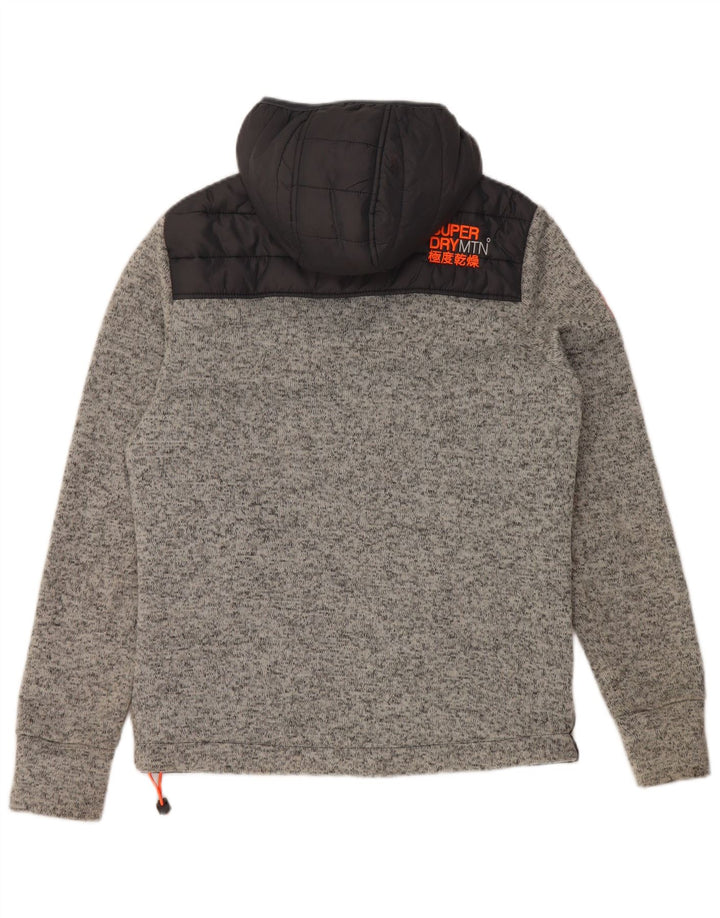 Мужская утепленная куртка Superdry UK 36, маленький черный полиэстер с цветными блоками