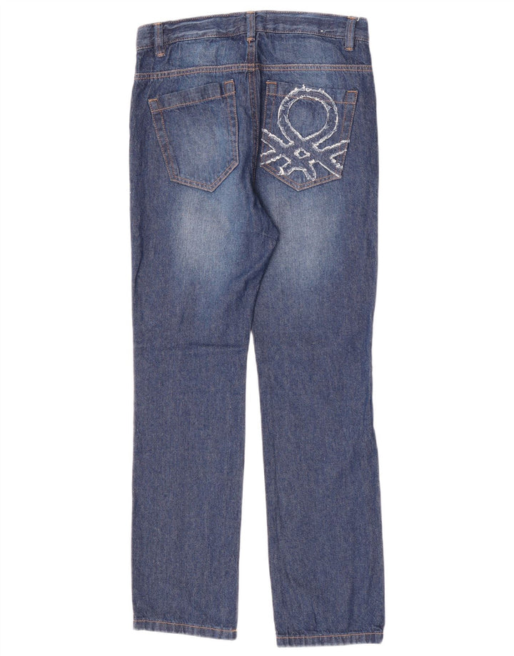 Женские прямые джинсы Benetton с рисунком W26 L26 синие