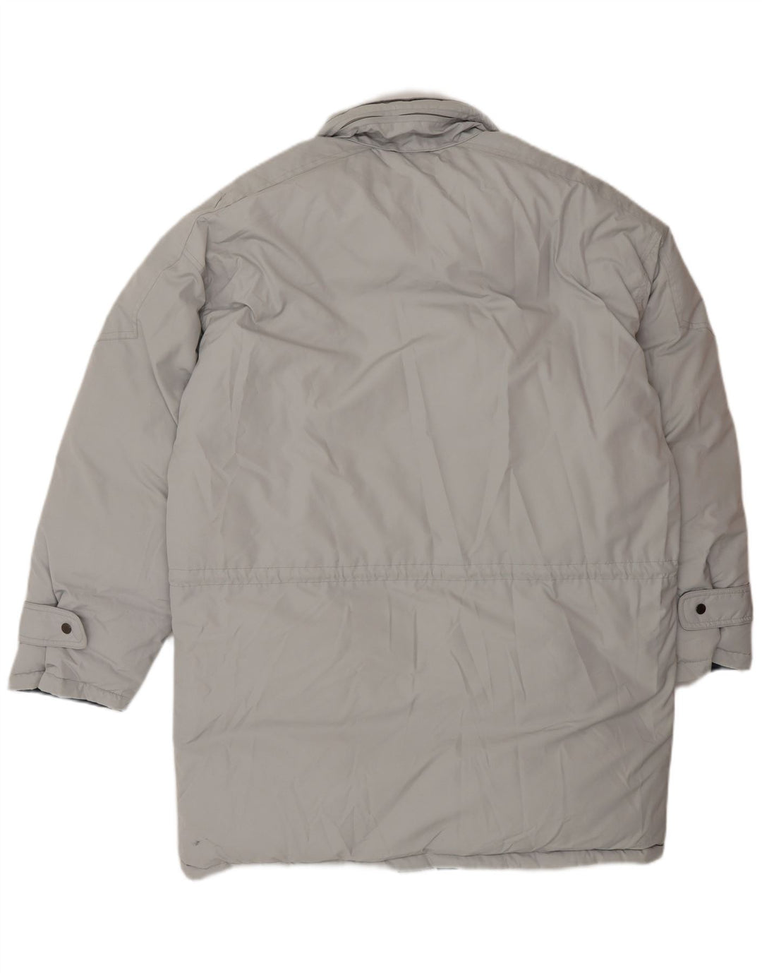 VINTAGE Мужское стеганое пальто свободного кроя UK 36, маленький серый полиэстер