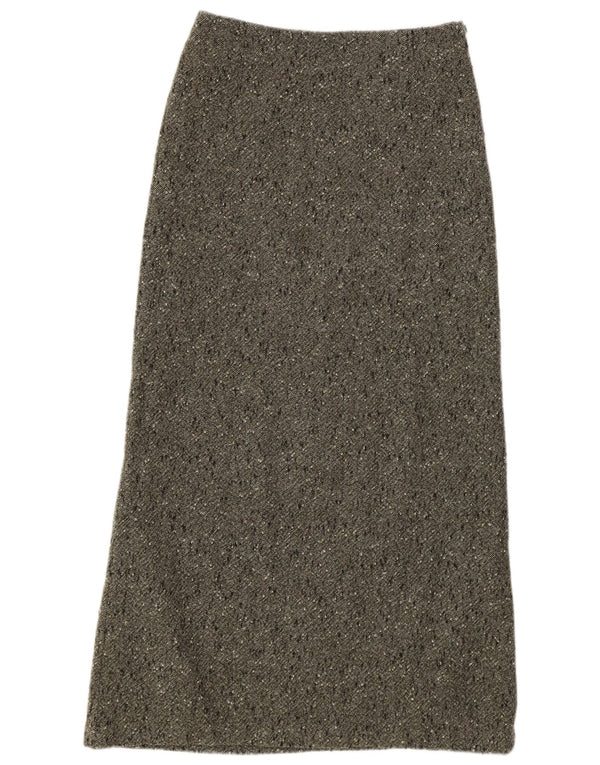 Женская макси-юбка Betty Barclay UK 12, средний размер W28, серая в крапинку из натуральной шерсти