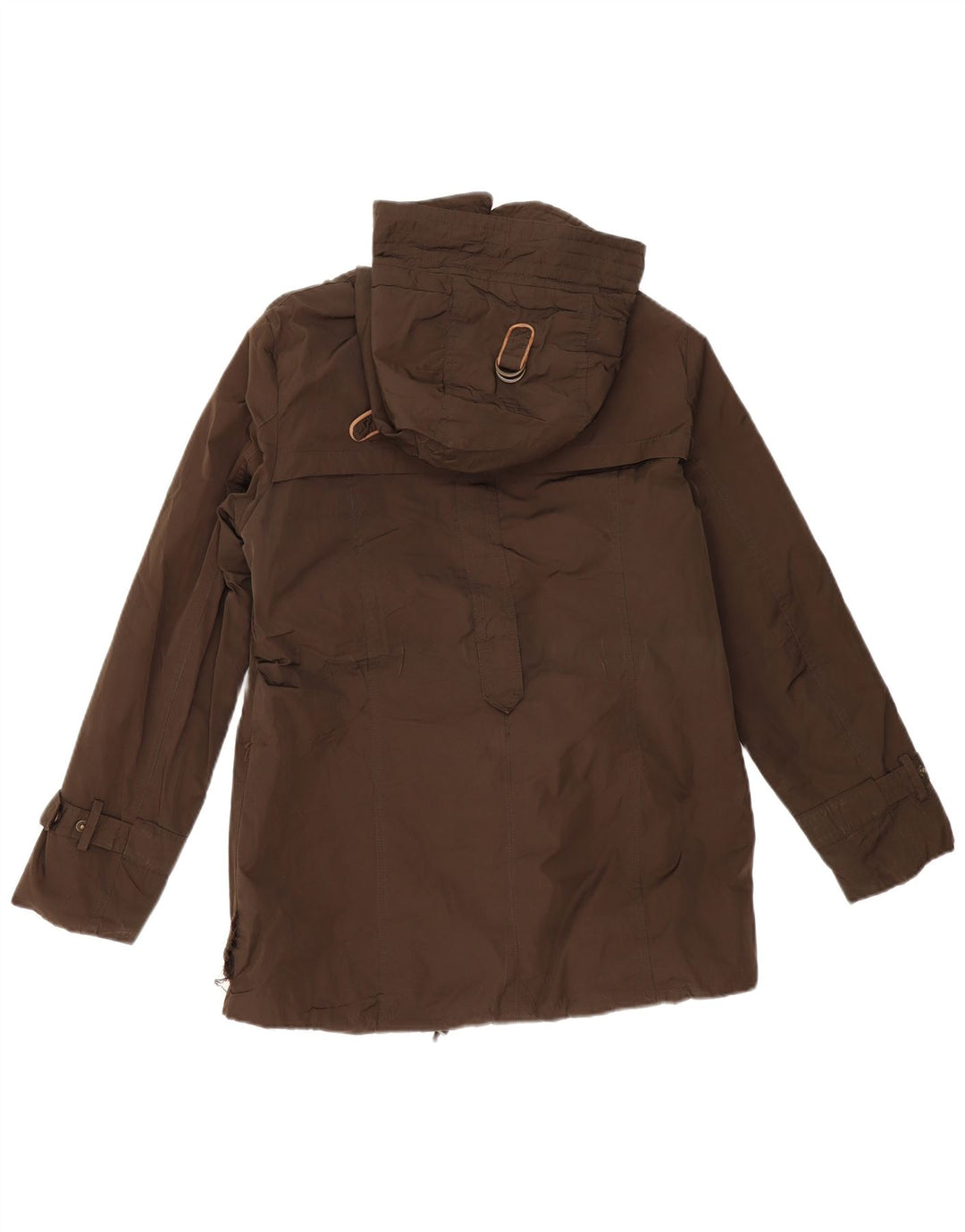Женская ветровка MASSIMO DUTTI с капюшоном UK 14, средний цвет хаки, хлопок