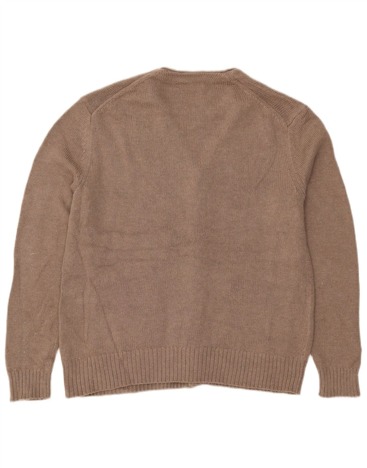 Мужской кардиган Zara, хлопковый свитер среднего бежевого цвета