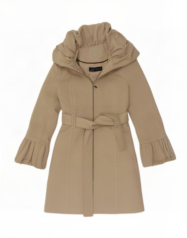 Женский тренч Zara UK 10, маленький серый, шерстяной