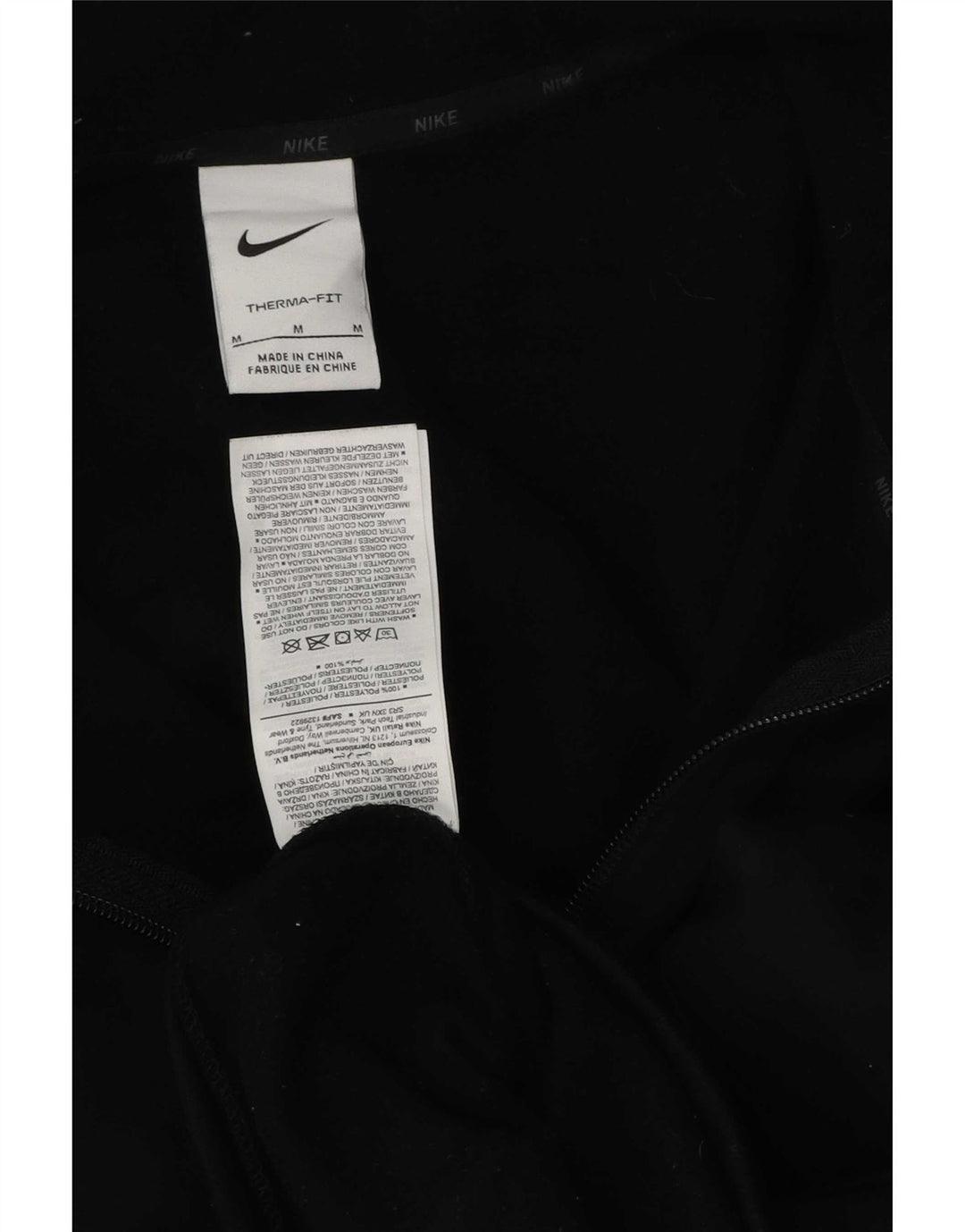 Мужской свитер с капюшоном на молнии Nike Therma-Fit, средний черный, полиэстер