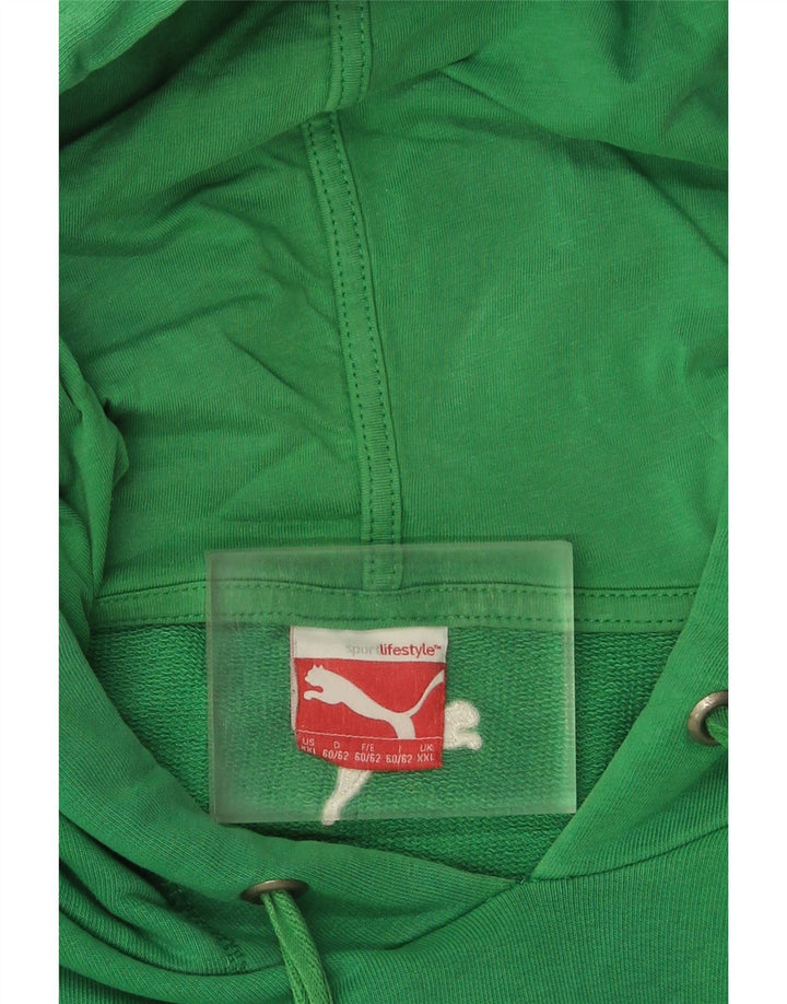 Мужской джемпер с капюшоном с рисунком Puma 2XL зеленый