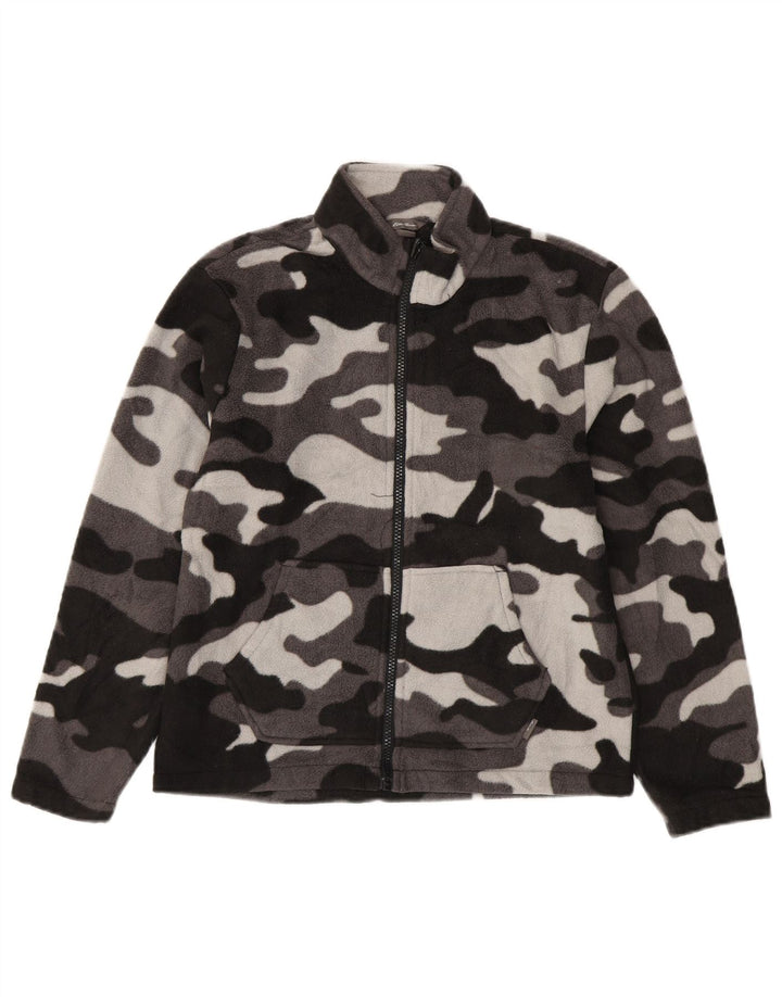 Флисовая куртка Eddie Bauer для мальчиков 10-11 лет, средний черный камуфляж