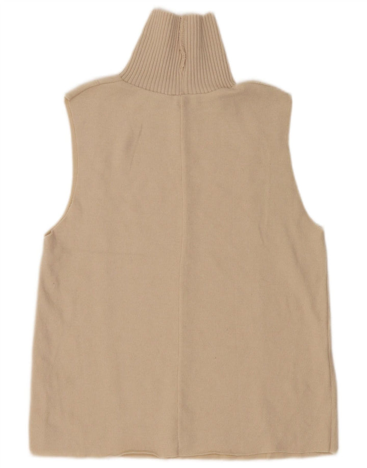 Женская майка Zara Vest UK 14, средний бежевый полиэстер