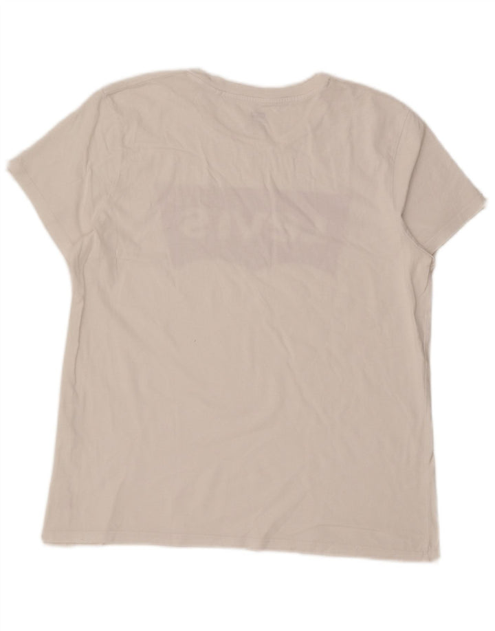 Женская футболка с рисунком Levi's Top UK 16, большая белая