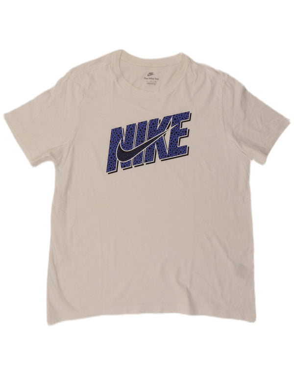 Мужская футболка с рисунком Nike Top XL, белый хлопок