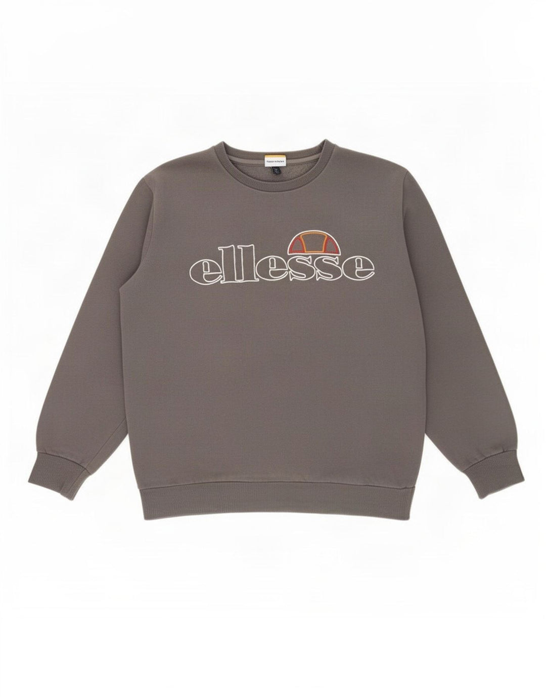 Мужской свитшот с рисунком Ellesse, большой серый хлопковый джемпер