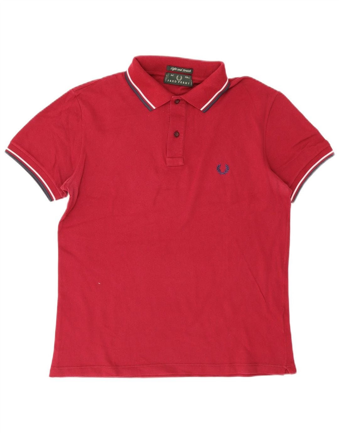 Мужская рубашка-поло Fred Perry, хлопковая полоска бордового цвета среднего размера