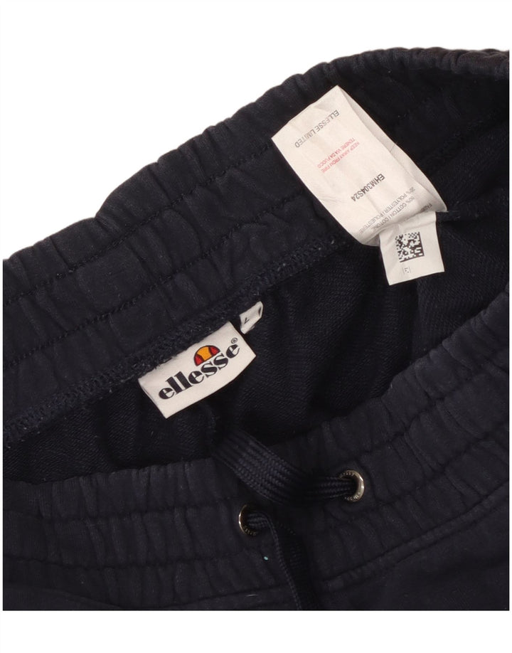 Ellesse Мужские спортивные шорты с графическим рисунком, большие темно-синие хлопковые