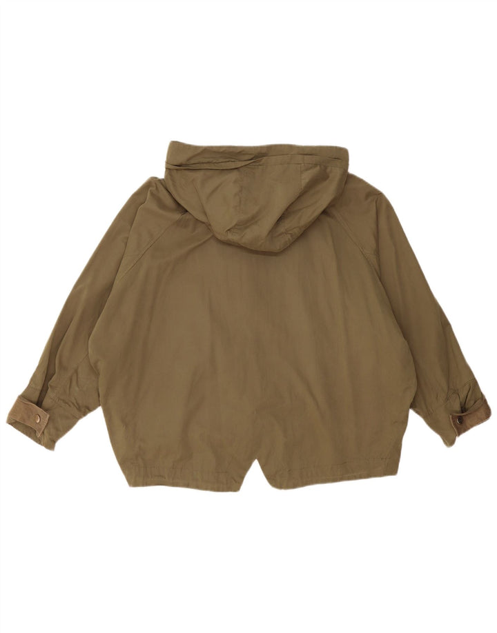 Женский бомбер оверсайз с капюшоном Zara UK 14, средний хаки
