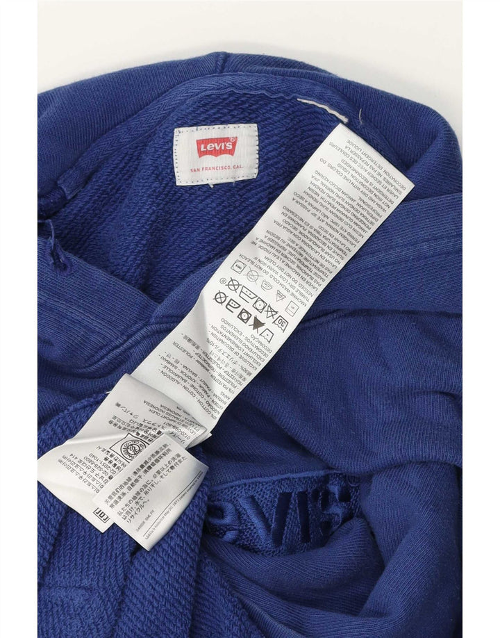 Мужской джемпер с капюшоном Levi's, маленький синий, хлопковый