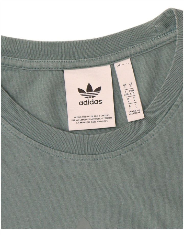 Мужская футболка Adidas Top большого синего цвета из хлопка