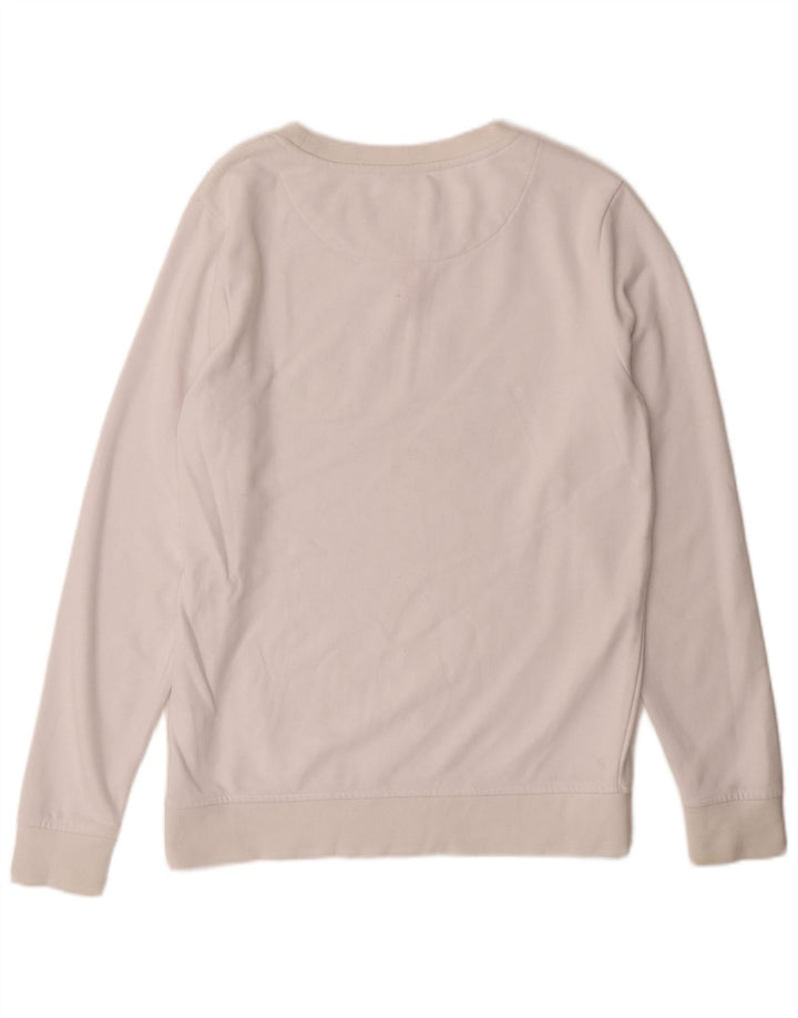 KAPPA Мужской свитшот с рисунком, джемпер среднего размера, белый хлопок, хлопок