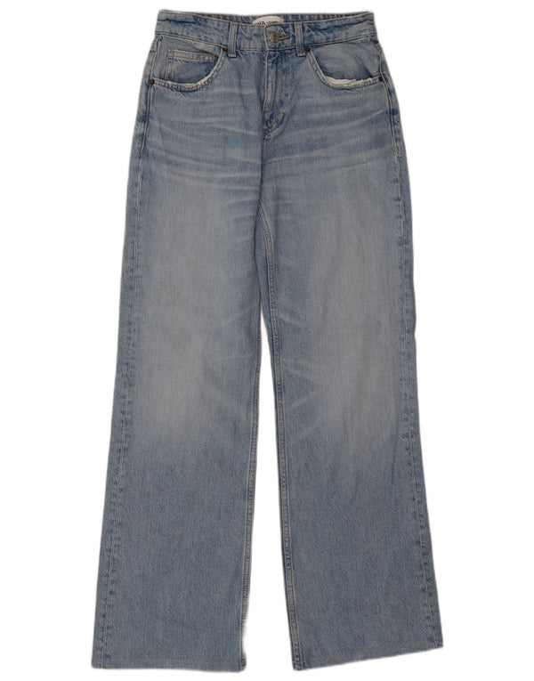 Женские прямые джинсы Zara EU 34 2XS W24 L31, синий хлопок