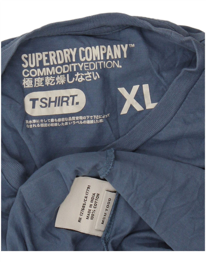 Мужская футболка Superdry Top XL, синяя, хлопок