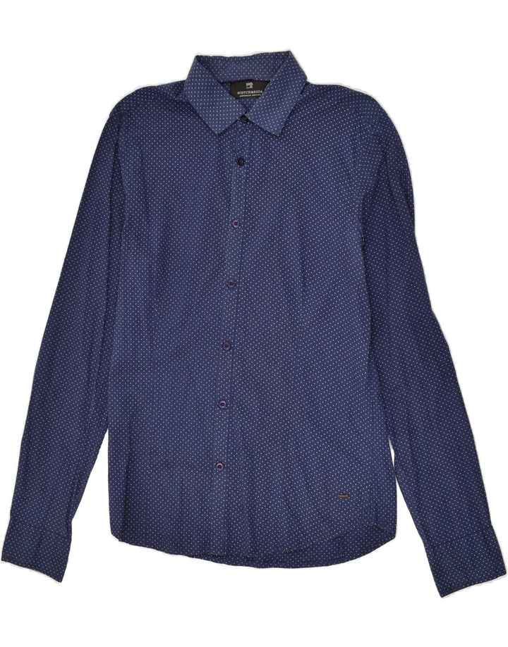 SCOTCH & SODA Mens Shirt Small Navy Blue Spotted | Vintage Scotch & Soda | Thrift | Second-Hand Scotch & Soda | Used Clothing | Messina Hembry 