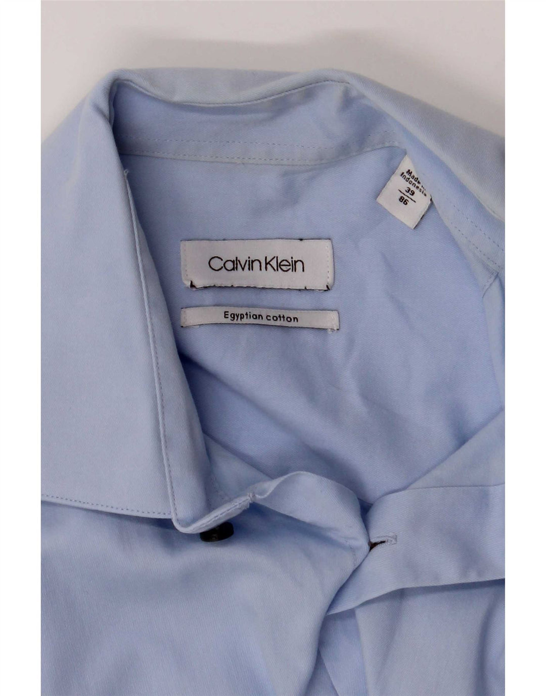 Мужская рубашка Calvin Klein, размер 39, средний синий хлопок, размер 39