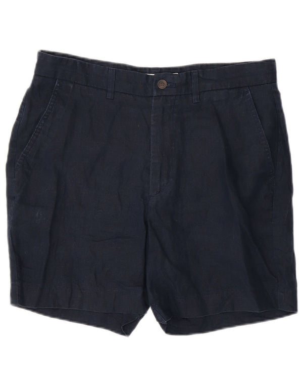 Мужские шорты чинос Zara Medium W31, темно-синие, льняные