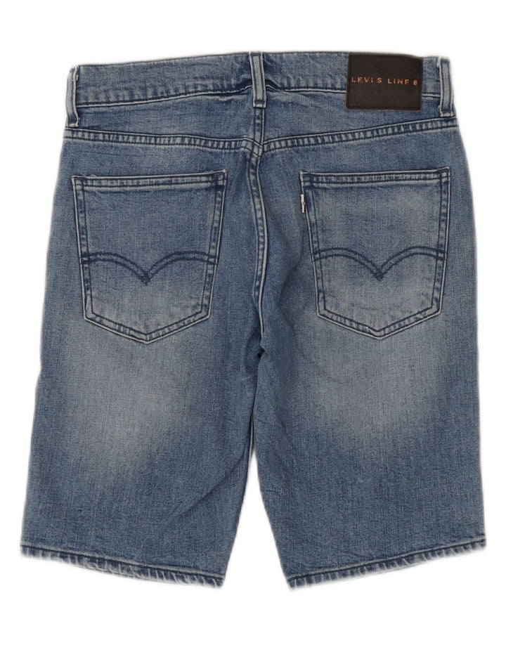 Джинсовые шорты Levi's Line 8 W28 среднего синего цвета, хлопок