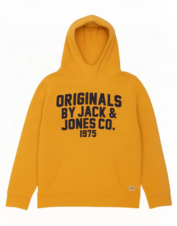 Мужской джемпер с капюшоном Jack & Jones с рисунком XL, желтый хлопок