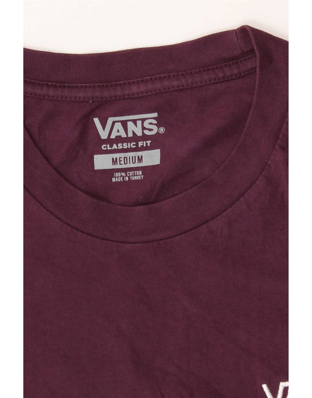 Vans Mens Classic Fit T-Shirt Top Medium Purple Cotton