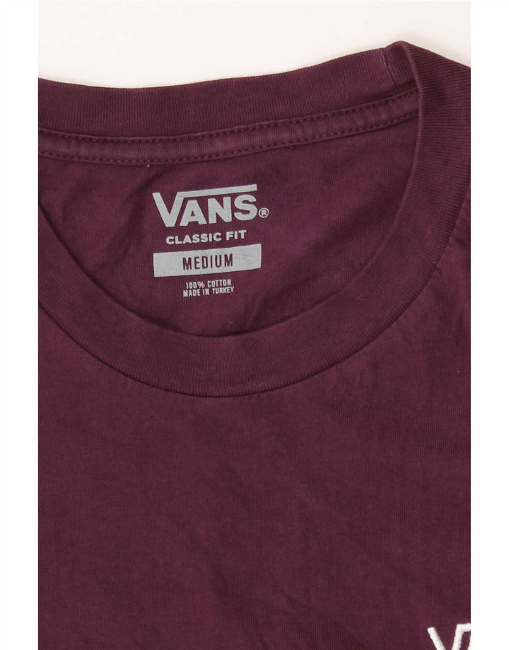 Vans Mens Classic Fit T-Shirt Top Medium Purple Cotton