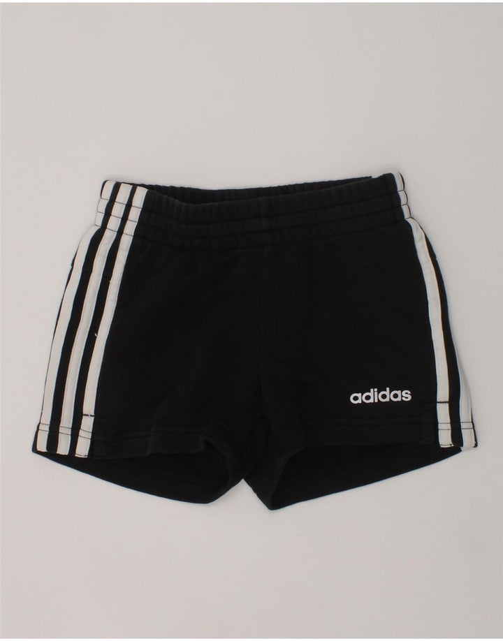 ADIDAS Boys Sport Shorts 9-10 Years Black Cotton | Vintage Adidas | Thrift | Second-Hand Adidas | Used Clothing | Messina Hembry 