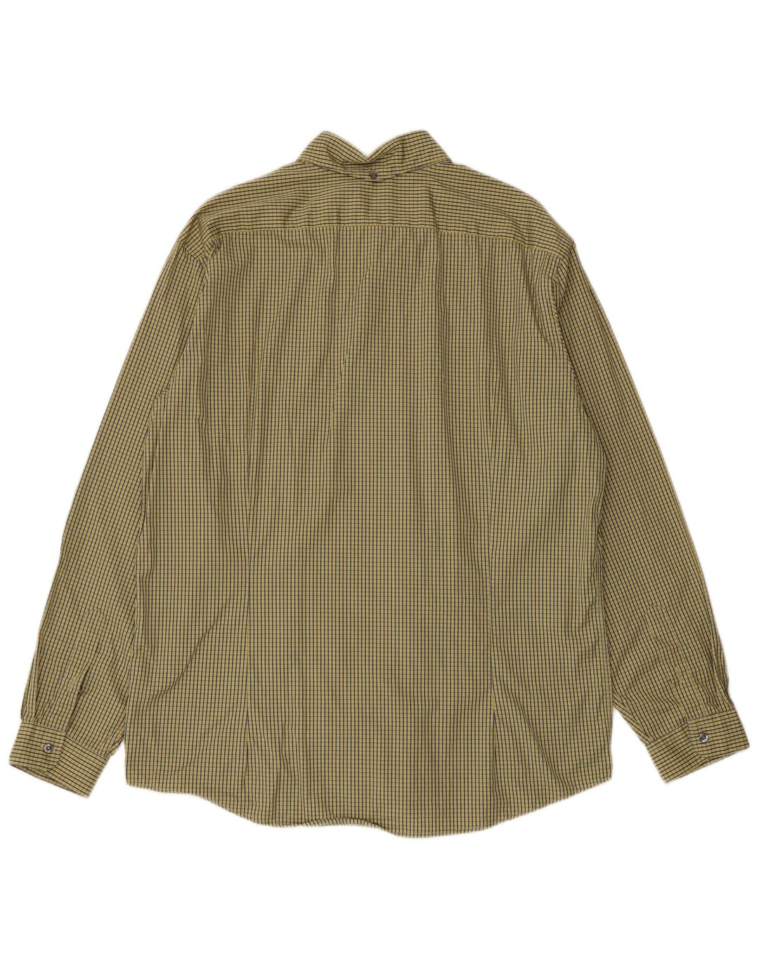 Мужская рубашка Lacoste, размер 44 XL, хлопковая желтая клетка