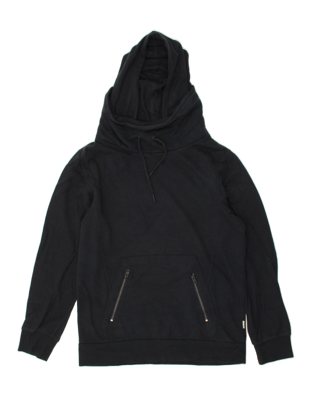 JACK & JONES Mens Hoodie Jumper Medium Navy Blue Cotton Vintage Jack & Jones and Second-Hand Jack & Jones from Messina Hembry 