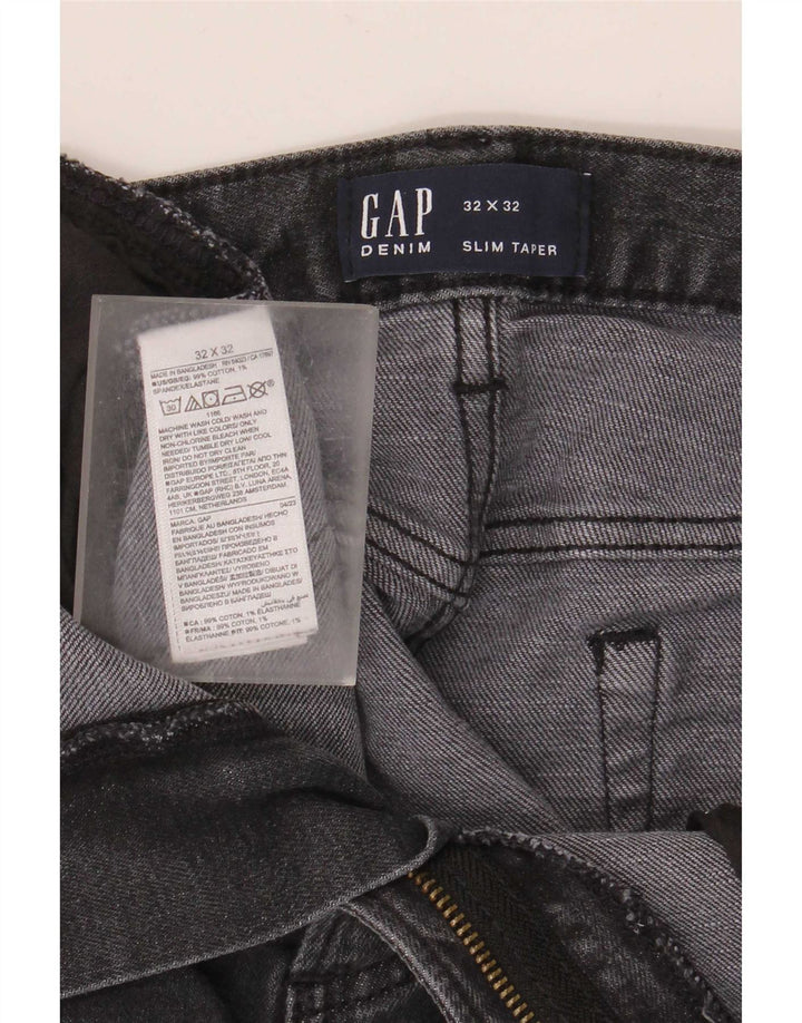 Мужские узкие зауженные джинсы Gap W32 L32, черный хлопок