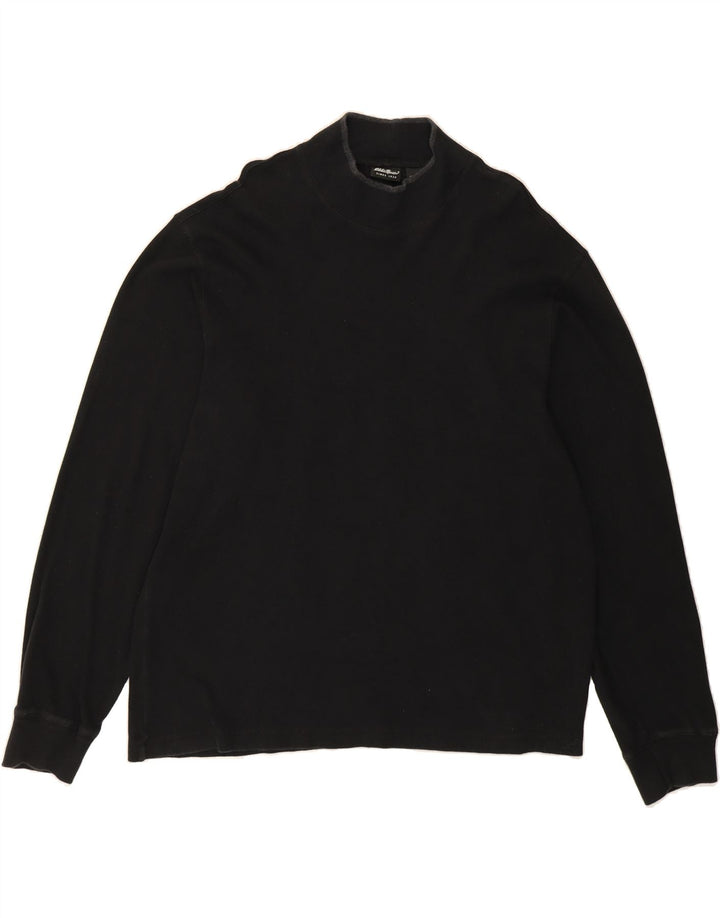 EDDIE BAUER Mens Sweatshirt Jumper Large Black Cotton Vintage Eddie Bauer and Second-Hand Eddie Bauer from Messina Hembry 