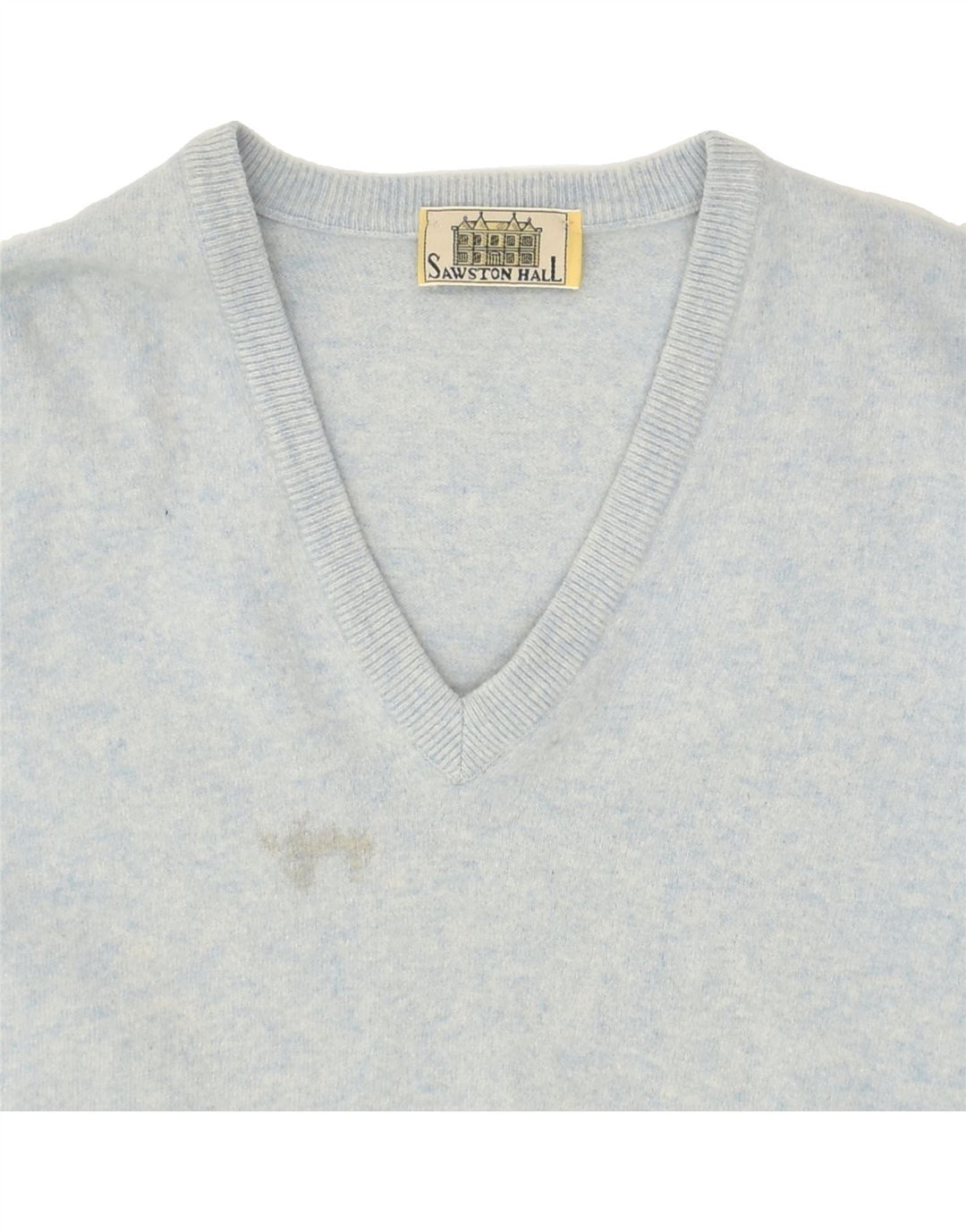VINTAGE Womens V-Neck Jumper Sweater UK 14 Large Blue | Vintage Vintage | Thrift | Second-Hand Vintage | Used Clothing | Messina Hembry 