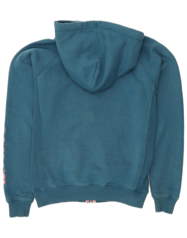 Женский свитер с капюшоном на молнии с графическим рисунком ANIMAL, хлопковый цвет UK 12, средний синий