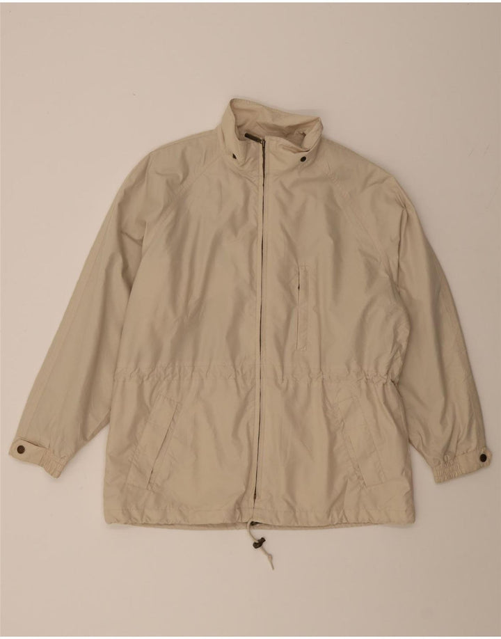L.L.BEAN Womens Loose Fit Rain Jacket UK 14 Medium Beige Polyester Vintage L.L.Bean and Second-Hand L.L.Bean from Messina Hembry 