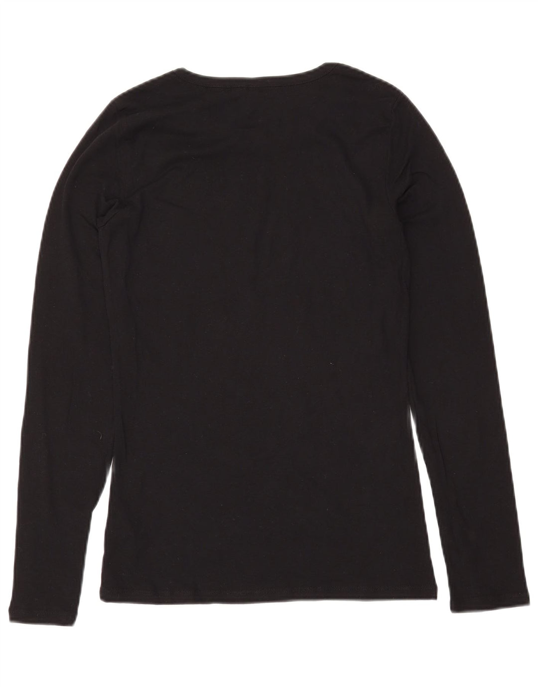 Женский топ BENETTON с длинным рукавом UK 14, большой черный хлопок