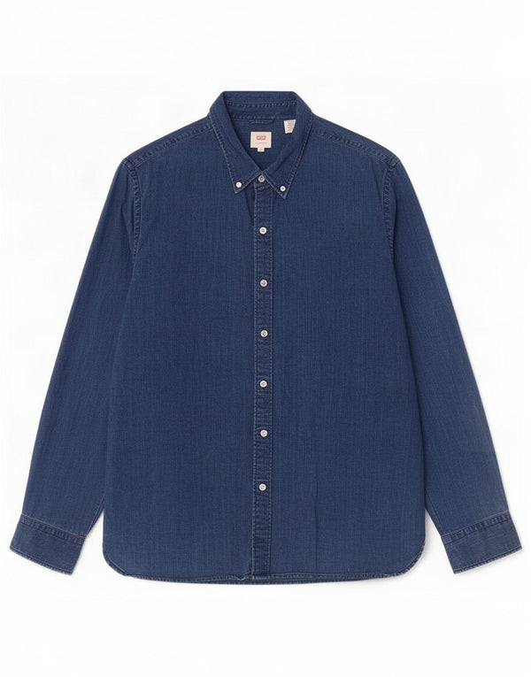 Мужская джинсовая рубашка Levi's 2XL, синяя, хлопок