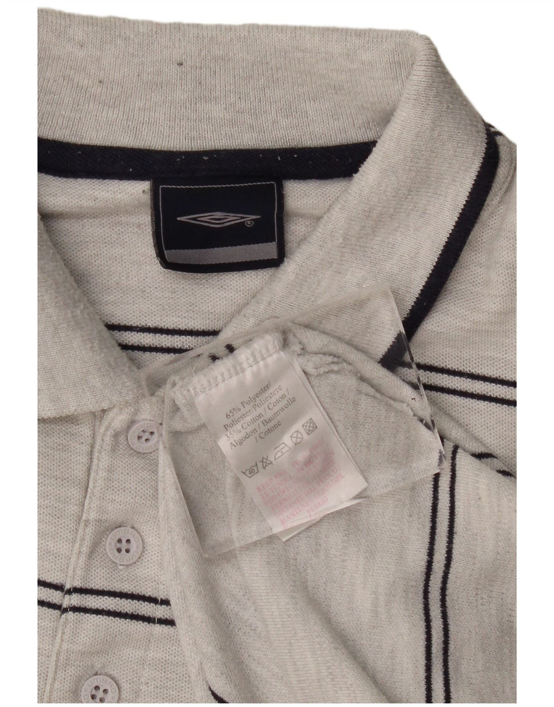 Мужская рубашка-поло Umbro XL, полиэстер в серую полоску