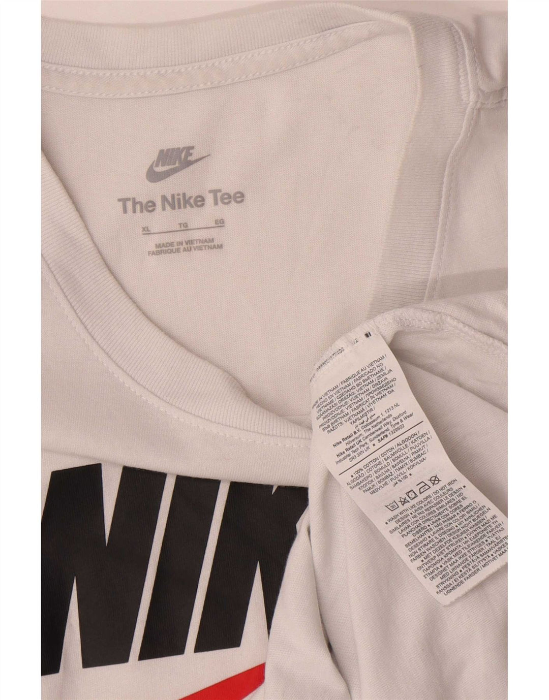 Мужская футболка с рисунком Nike Top XL, белый хлопок