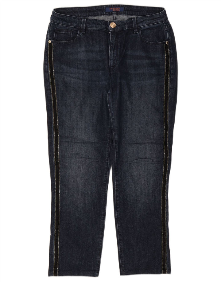 TRUSSARDI Женские укороченные джинсы W30 L24 Темно-синие, хлопок
