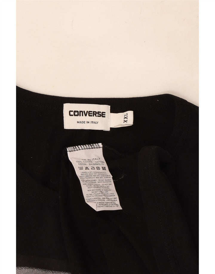 Мужские кроссовки Converse с длинным рукавом и рисунком, 2XL, черный хлопок